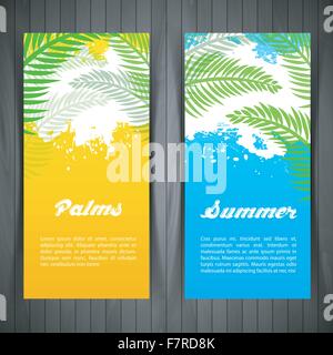 Carte de silhouettes Palm Illustration de Vecteur
