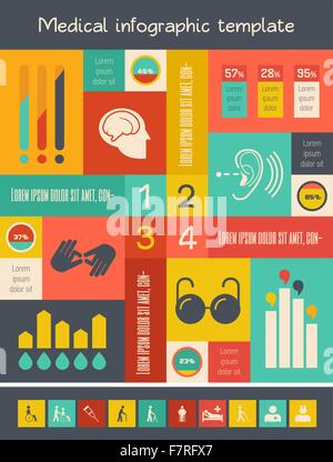 Modèle infographique d'invalidité. Illustration de Vecteur