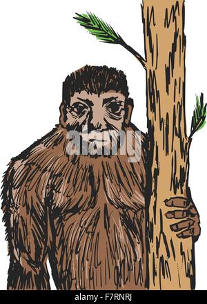 Bigfoot Illustration de Vecteur