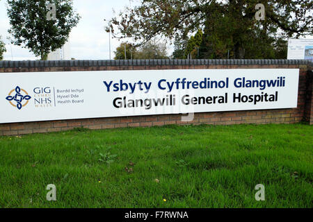 L'Hôpital général Glangwili NHS Gallois signer Wales UK KATHY DEWITT Banque D'Images