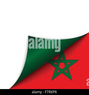 Maroc drapeau du pays en tournant la page Illustration de Vecteur