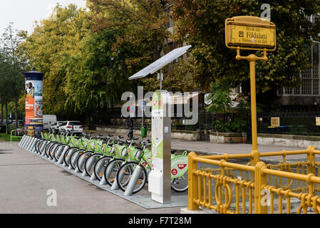 Métro M1 Földalatti Andrássy Ut, sous Gare Place des Héros Hösök tere, Budapest, Hongrie, du patrimoine mondial de l'UNESCO Banque D'Images