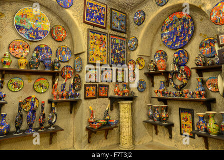 Magasin de poterie en Cappadoce, Turquie Banque D'Images