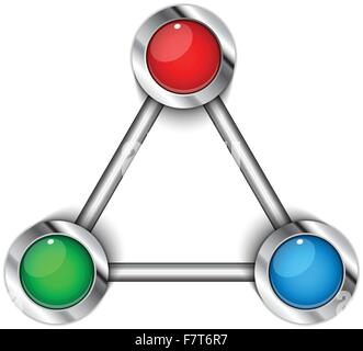 Points de connexion des cercles colorés Illustration de Vecteur