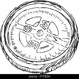 Boussole Illustration de Vecteur