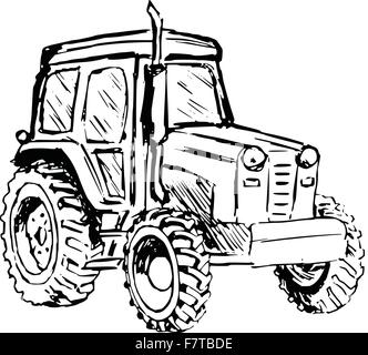 tracteur Illustration de Vecteur