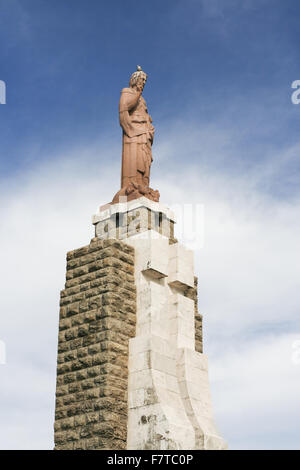 Jésus Christus statue à l'entrée du port de Tarifa, Espagne Banque D'Images