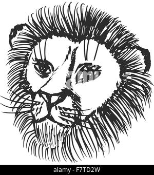 tête de lion Illustration de Vecteur