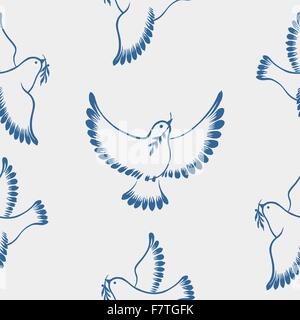 Motif transparent dove peace Illustration de Vecteur