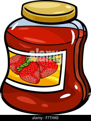 Pot de confiture en cartoon illustration Illustration de Vecteur