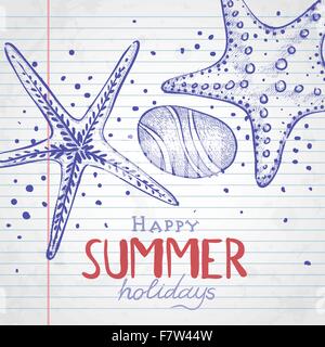 Ensemble de divers éléments dessinés à la main, Illustration de Vecteur