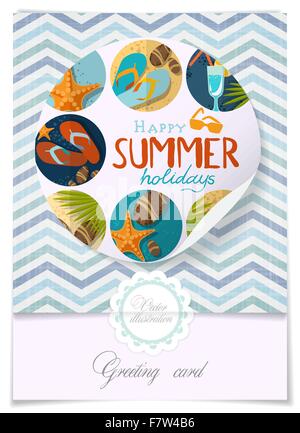 Carte de voeux Design, Template Illustration de Vecteur