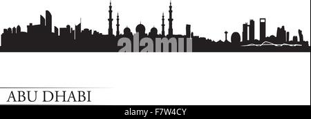 Abu Dhabi City skyline silhouette background Illustration de Vecteur