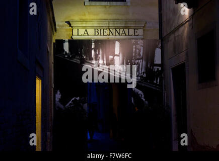 Venise, Italie, le 4 juin 2014 : porte d'entrée pour la Biennale de Venise, connu dans le monde entier pour ses expositions. Banque D'Images