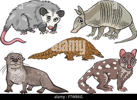 Illustration cartoon set animaux sauvages Illustration de Vecteur