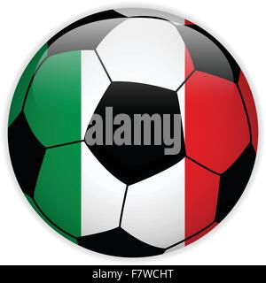 Italie drapeau avec ballon de soccer Background Illustration de Vecteur