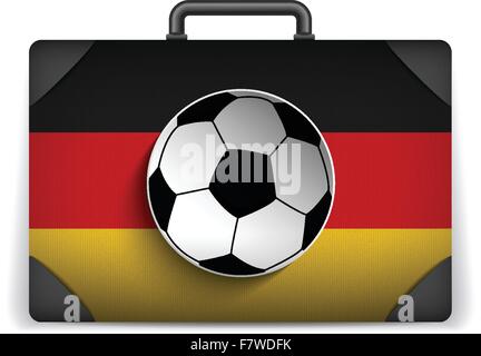 Assurance voyage Allemagne avec drapeau pour Locations Illustration de Vecteur