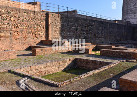 Forteresse de Palacios Nazaries, Alhambra, Granada, Espagne Banque D'Images