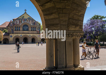 United States, California, Palo Alto et de l'Eglise du Souvenir, Stanford University Campus, Banque D'Images