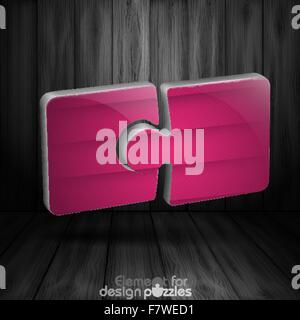 Puzzle moderne modèle. Illustration de Vecteur