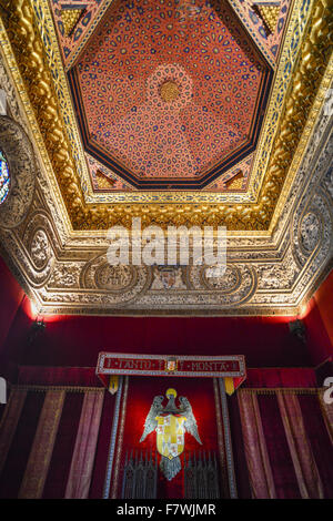 La salle du trône à l'Alcazar de Ségovie, Espagne Banque D'Images