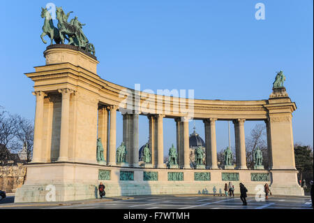 Hosok tere, Budapest, Hongrie Banque D'Images