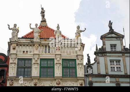 Golden House, Gdansk, Pologne Banque D'Images