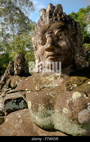 Patrimoine mondial de l'UNESCO - Temple Bayon, Angkor Thom, province de Siem Reap, Cambodge Banque D'Images