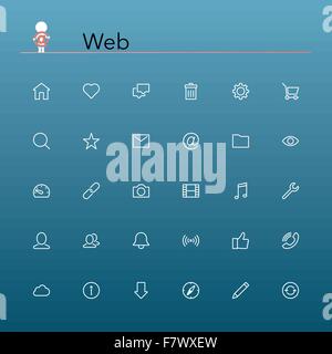 Icônes de ligne Web Illustration de Vecteur