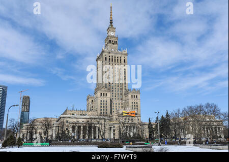 Palac Kultury i Nauki, Varsovie, Pologne Banque D'Images