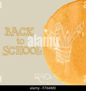 Bienvenue de nouveau à l'école Illustration de Vecteur