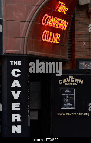 Entrée de la Cavern Club à Matthew Street, Liverpool. Banque D'Images