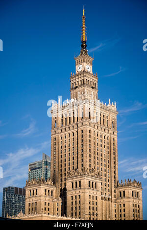 Palais de la Culture et de la science à Varsovie, Pologne Banque D'Images