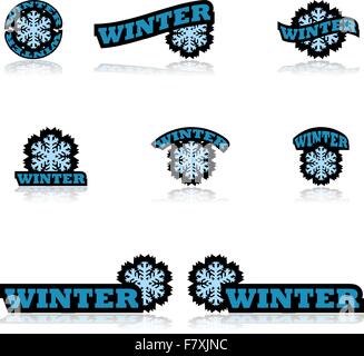 Icônes de l’hiver Illustration de Vecteur