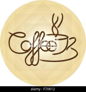 Modèle avec logo Café Tasse stylisée.Vector illustration Illustration de Vecteur