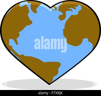 Terre d’amour Illustration de Vecteur