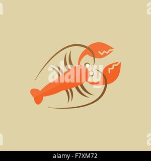 Le homard. L'icône de la télévision Illustration de Vecteur