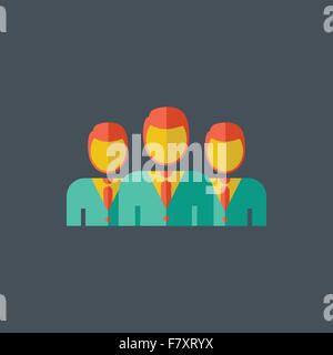 Icône plate d’équipe Illustration de Vecteur