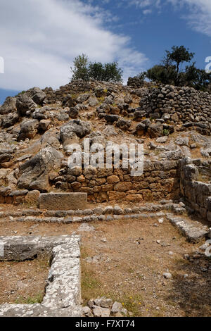 Ruines de Lato en Crète, ville-état de l'Latians. 4e et 3e siècle avant J.-C.. Banque D'Images