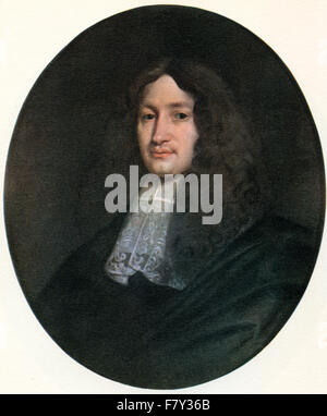 John Dryden, 1631 - 1700. Anglais, poète, critique littéraire, traducteur, dramaturge et poète lauréat, faite en 1668. Banque D'Images
