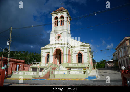 Église de San Juan Bautista situé à Maricao, Puerto Rico. L'île des Caraïbes. USA territoire. Banque D'Images