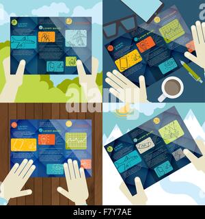 Série de télévision pour les icônes Concept Design Illustration de Vecteur