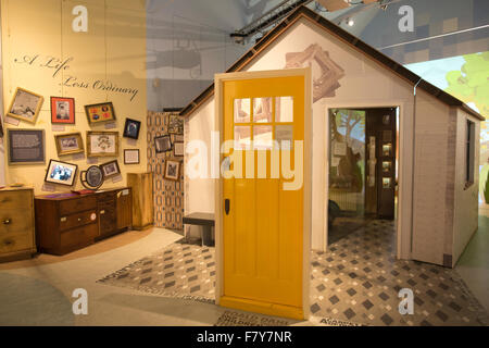 L'histoire de Roald Dahl Museum et centre, B-6986, Roald Dahl's reconstruit célèbre écrit Hut, UK Banque D'Images