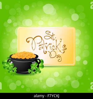 Saint Patricks Day Design de carte Illustration de Vecteur