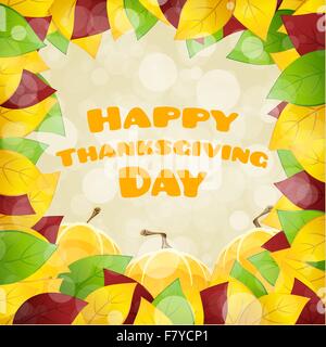 Joyeux Thanksgiving Day card Illustration de Vecteur