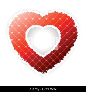 Saint Valentin Coeur Rouge isolé Illustration de Vecteur