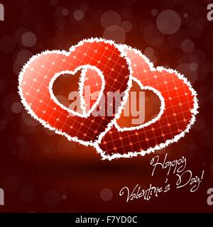 Illustration de paire de Valentine sur Abstract Background Illustration de Vecteur