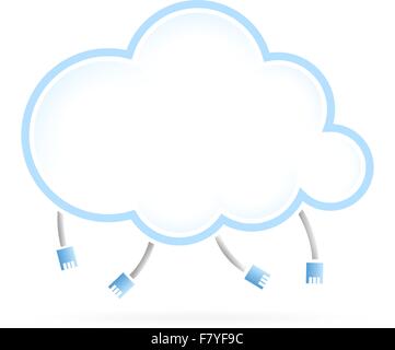L'icône de l'informatique en nuage Illustration de Vecteur
