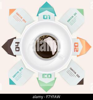 Numéro de style origami moderne Illustration Infographie Options Illustration de Vecteur
