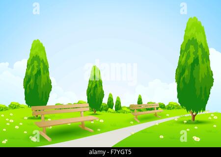 Parc arboré Illustration de Vecteur